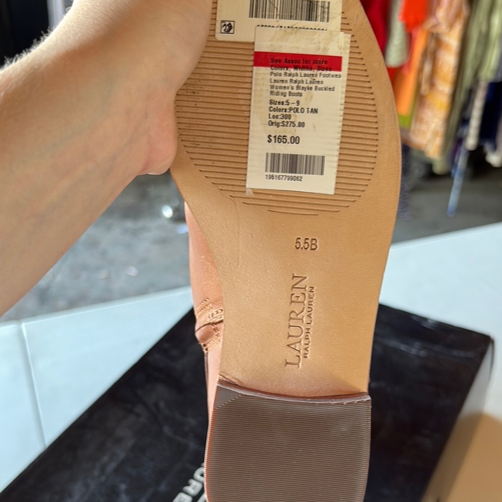 Lauren Ralph Lauren Tan Over the Knee Boots - Picture 2 of 12
